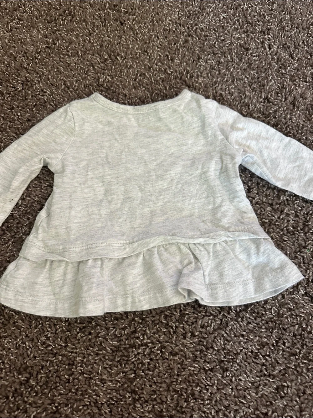 Carter's Gray Top with Red Glitter Pants Baby Matching Set
